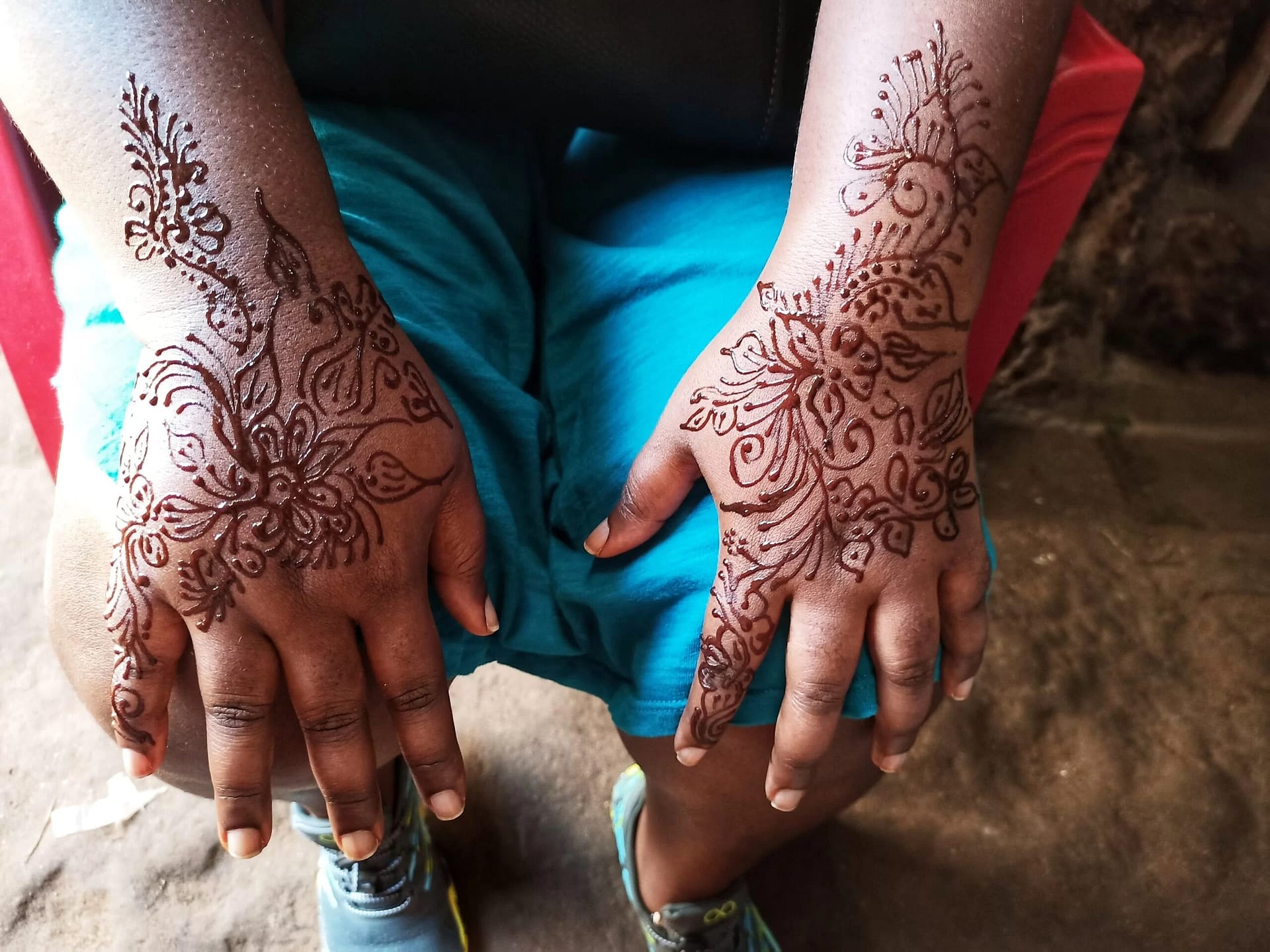 picture of henna done in lamu